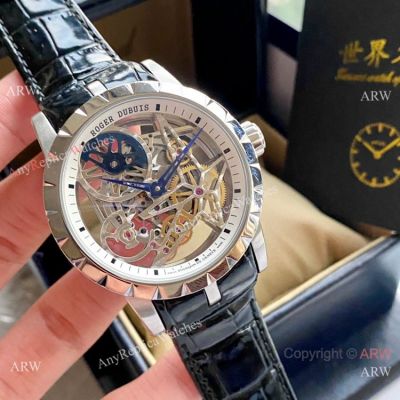 Replica Roger Dubuis Excalibur 46 Hollow Watch White Inner